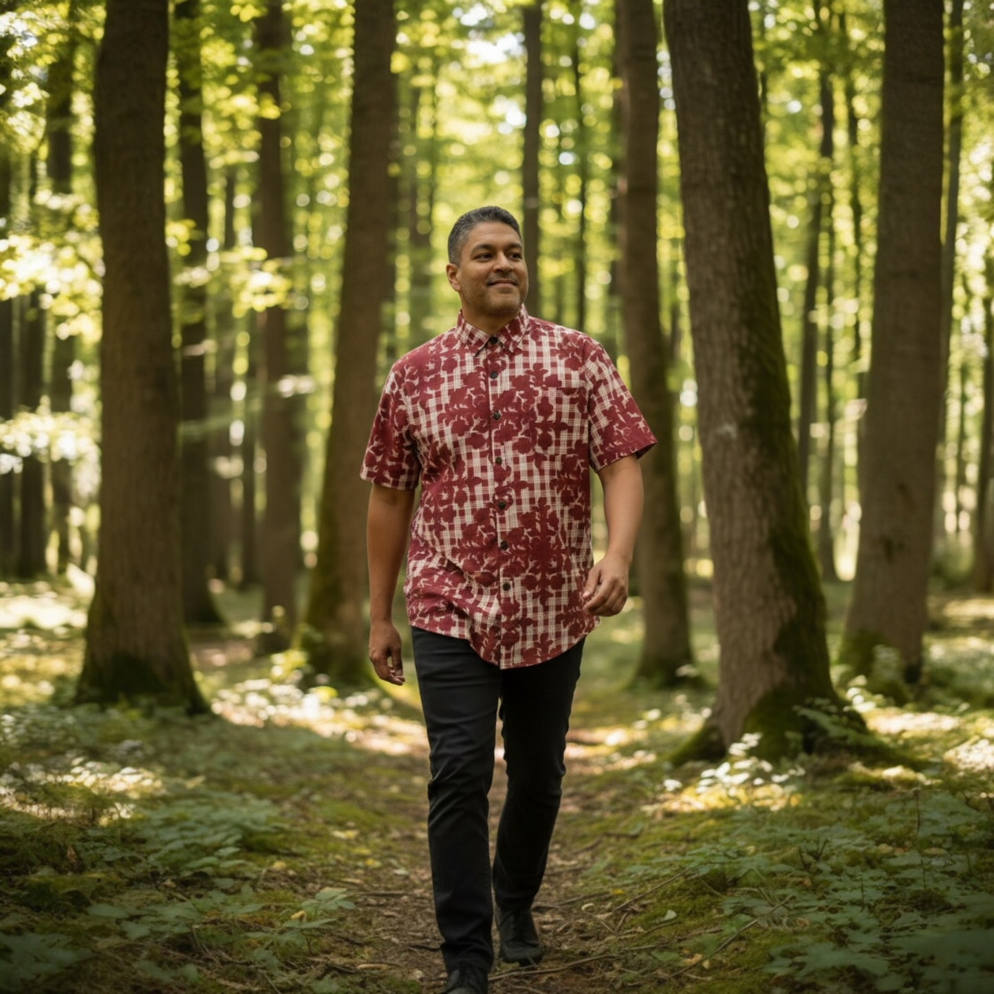 Kane Button Down - Puakenikeni Palaka