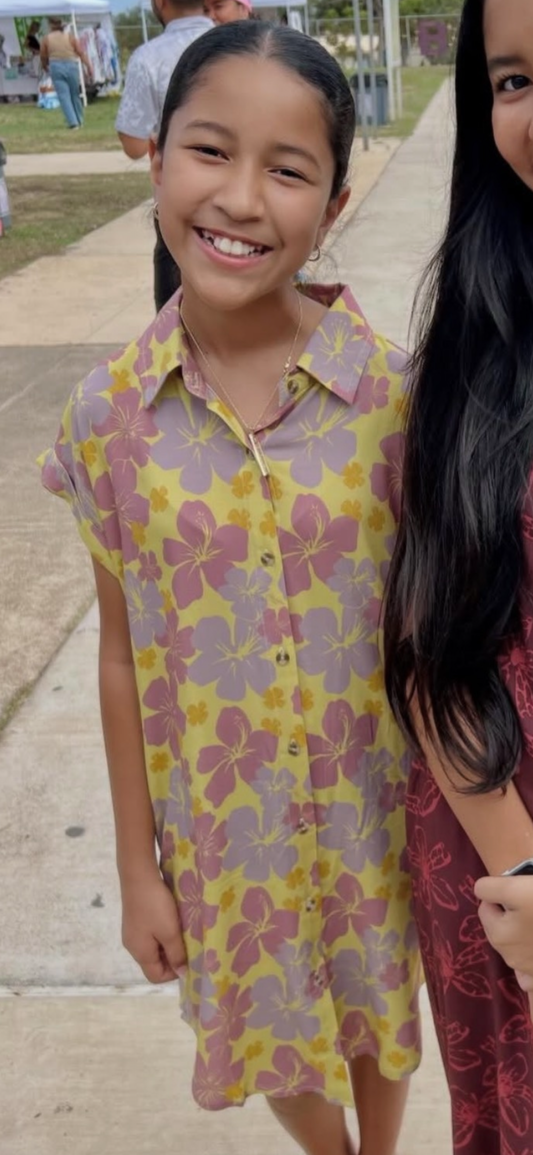 Hiwa Dress - Retro Hibiscus