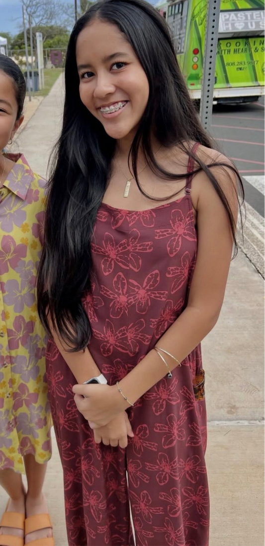 Mila Jumpsuit & Top Set -Wine