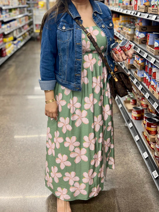 Kaila Maxi - Watercolor Hibiscus