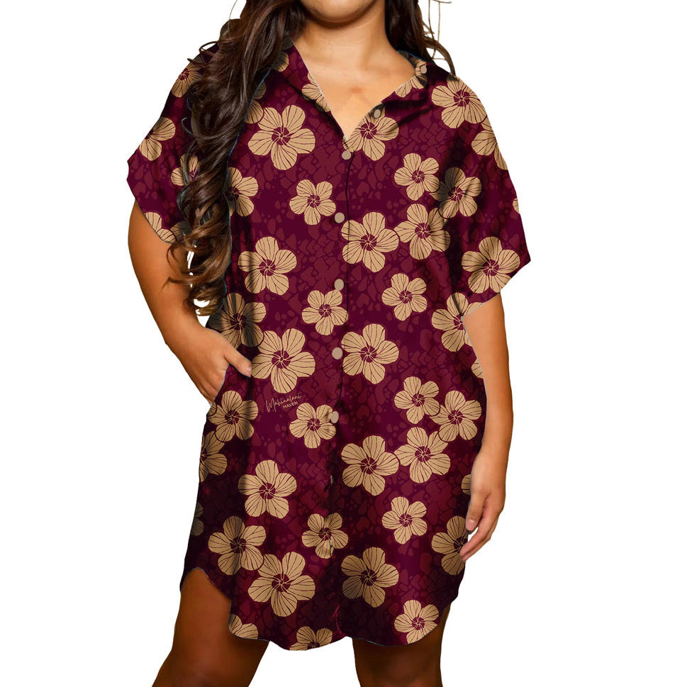 Noe Dress - Wine Hau