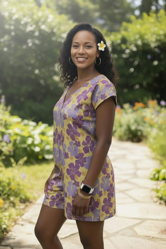 Coco Romper - Retro Hibiscus