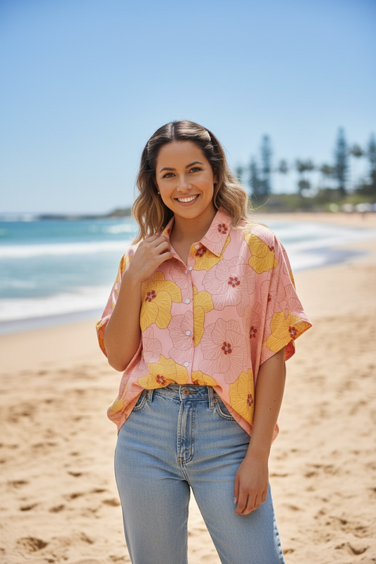 Leilani Top - Pink Hau